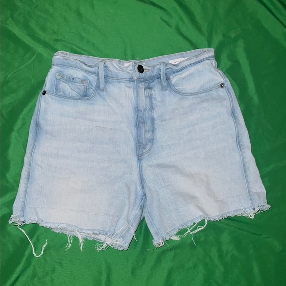 Frame Denim Le Tour Light Blue Denim Women's Shorts size 27 - Picture 2 of 9